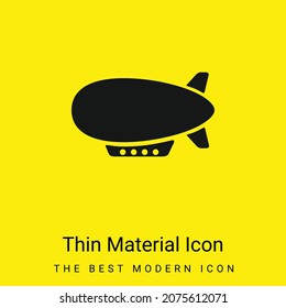 Icono mínimo de material amarillo brillante en la vista lateral de la aeronave