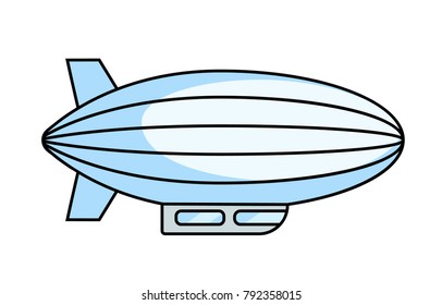 Airship simple colored icon.