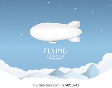 Airship travel background