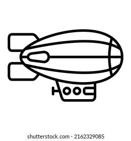Airship vector icon. Can be used for printing, mobile and web applications.