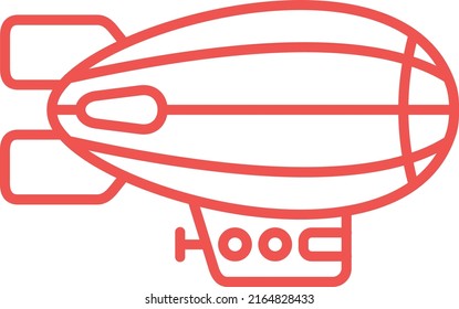 Airship vector icon. Can be used for printing, mobile and web applications.
