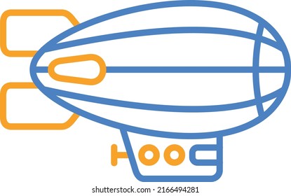 Airship vector icon. Can be used for printing, mobile and web applications.