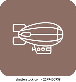 Airship vector icon. Can be used for printing, mobile and web applications.