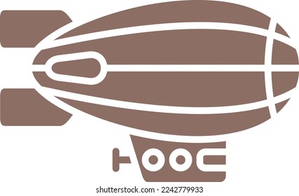 Airship vector icon. Can be used for printing, mobile and web applications.