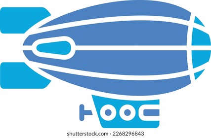 Airship vector icon. Can be used for printing, mobile and web applications.