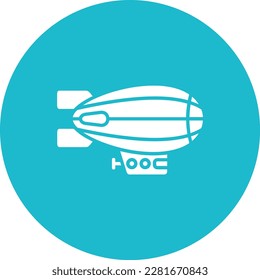 Airship vector icon. Can be used for printing, mobile and web applications.