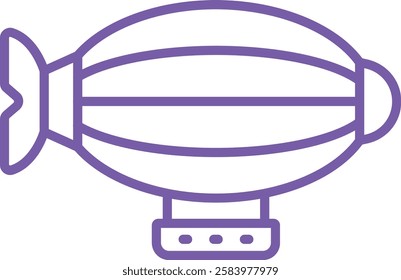 Airship vector icon. Can be used for printing, mobile and web applications.