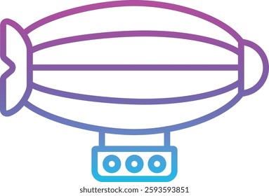 Airship vector icon. Can be used for printing, mobile and web applications.