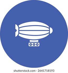 Airship vector icon. Can be used for printing, mobile and web applications.