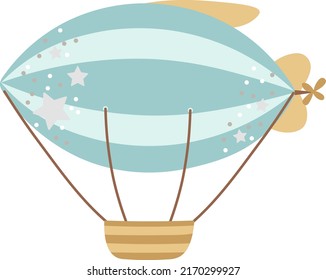 Airship Vector illustration on white background