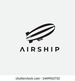 Airship vector logo design. Airship vector icon