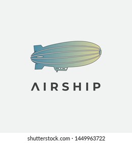 Airship vector logo design. Airship vector icon