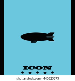 Airship zeppelin icon. Dirigible illustration.
