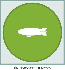 Airship zeppelin icon. Dirigible illustration.