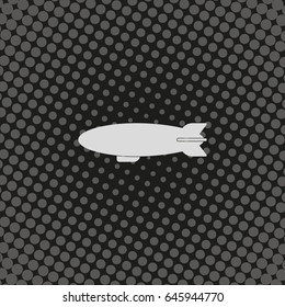 Airship zeppelin icon. Dirigible illustration.