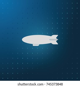 Airship zeppelin icon. Dirigible illustration.