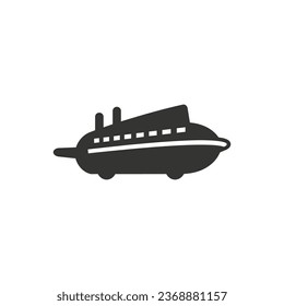 Airship zeppelin Icon on White Background - Simple Vector Illustration