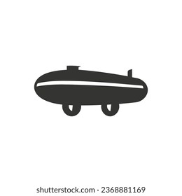 Airship zeppelin Icon on White Background - Simple Vector Illustration