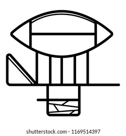 Airship zeppelin icon vector illustration