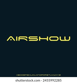AIRSHOW FUTURISTIC MODERN TECHNOLOGY FONT TYPEFACE DISPLAY TYPESET VECTOR ALPHABET