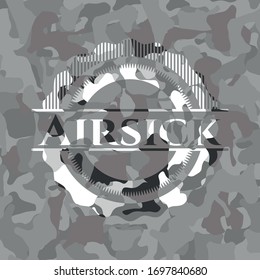 Airsick on grey camo pattern