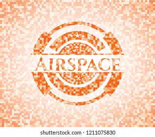 Airspace orange mosaic emblem