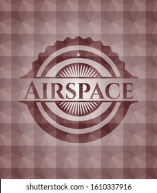 Airspace red seamless badge with geometric pattern.