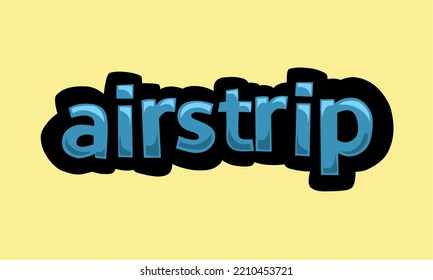 AIRSTRIP writing vector design on a yellow background very simple and very cool