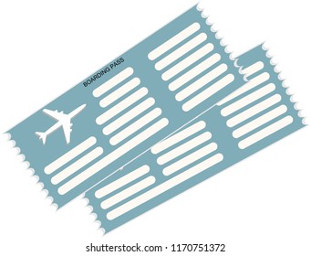 Airticket vector icon. Style is flat graphic symbol.