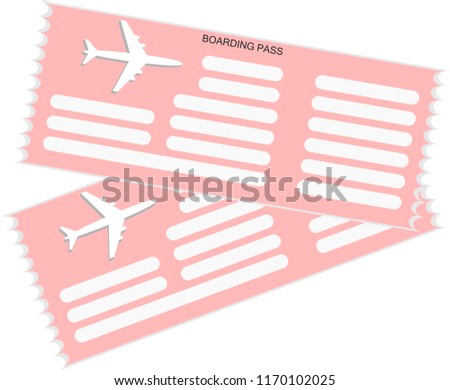 Airticket vector icon. Style is flat graphic symbol.