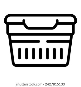 Airtight container icon outline vector. Impermeable compact package. Hermetic plastic bag