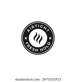 Airtight container label or fresh hold label vector isolated. Best airtight or fresh hold label for product packaging design, print design, and more about airtight product.