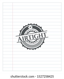 Airtight draw (pencil strokes). Vector Illustration. Detailed.