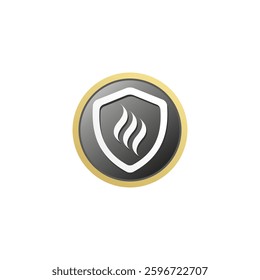 Airtight icon or sign vector isolated EPS. Best airtight label vector for apps, websites, product packaging design, print design, and more about air-tight.
