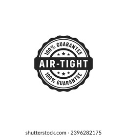 Airtight label or Airtight stamp vector isolated. Best airtight label vector for product packaging design, print design, and more about airtight.