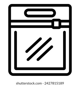 Airtight storage bag icon outline vector. Hermetically packaging. Hermetic plastic pack