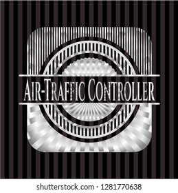 Air-Traffic Controller silver shiny badge