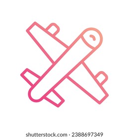 Airtransport-Symbol einzeln auf weißem Hintergrund, Vektorgrafik