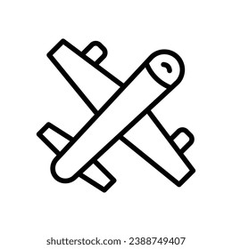Airtransportation icon isolate white background vector stock illustration
