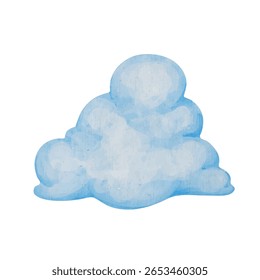 Airy blue clouds. Vector graphics.