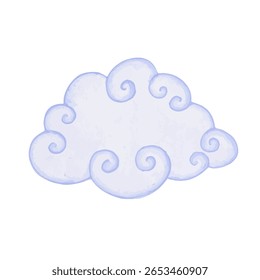 Nubes azules amplias y coloridas. Gráficos de Vector.