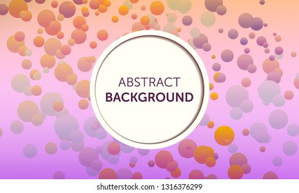 Airy, cute background for text in frame. Light, abstract, summer background. Abstract background circles. 