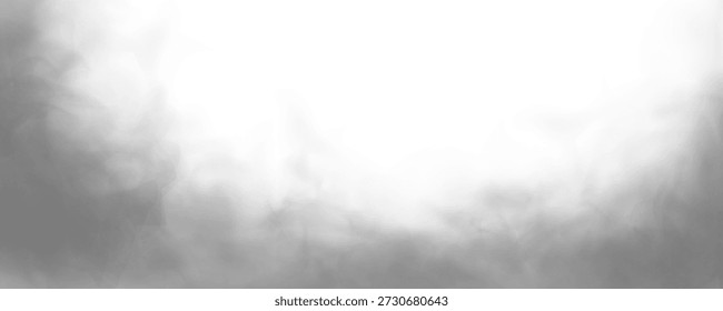 Airy fog flows gently, forming natural smoke patterns on a dark background. Clean cutout edges allow flexible use. Designed for creative projects.