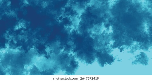 Espalhamento arejado de formas de névoa abstrata com uma paleta de cor azul céu suave

