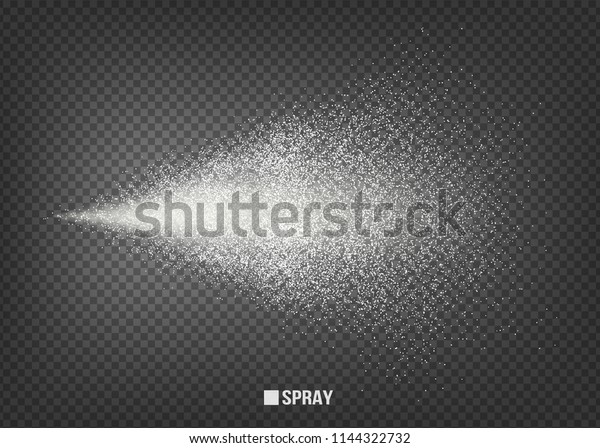 Airy water spray.Mist.Sprayer fog\
isolated on black transparent background. Airy spray and water hazy\
mist clean illustration.Vector illustration for your design,\
advertising, brochures and\
rest