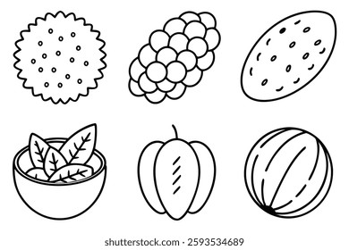 Ais Kacang Line Art Illustration with Bold Design
