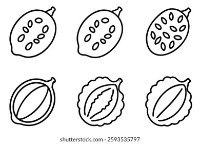 Ais Kacang Line Art Illustration with Bold Design