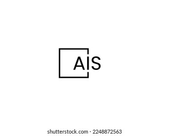 Ilustración del vector de diseño del logotipo inicial de la carta AIS