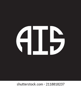 AIS letter logo design on black background. AIS 
creative initials letter logo concept.  