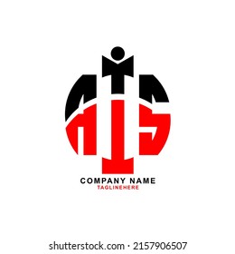 AIS Three letter logo design with white background